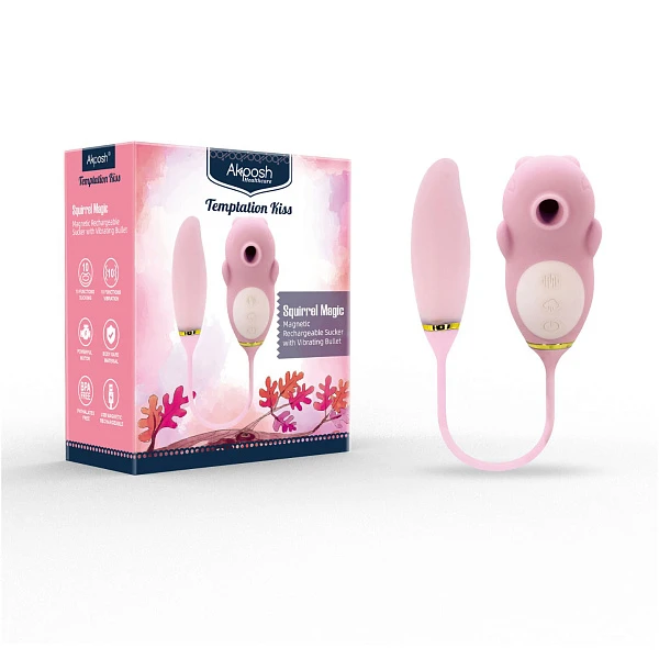 Вакуумно-волновой стимулятор «Squirrel Magic» с вибрацией