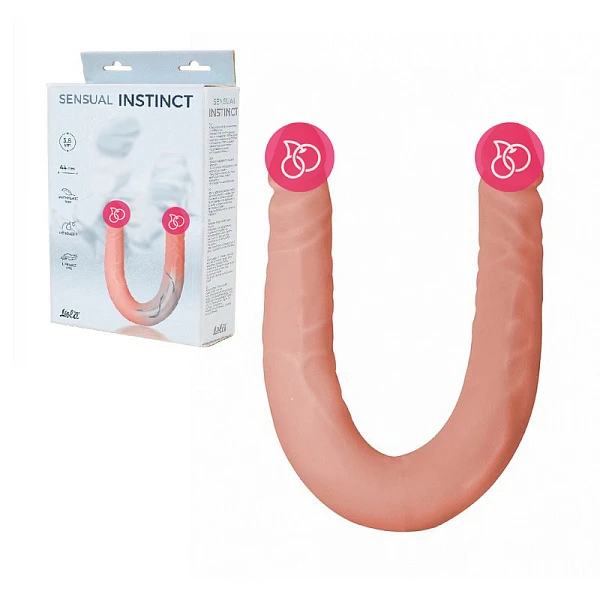 Двухсторонний фаллоимитатор с гибким стержнем «Sensual Instinct»