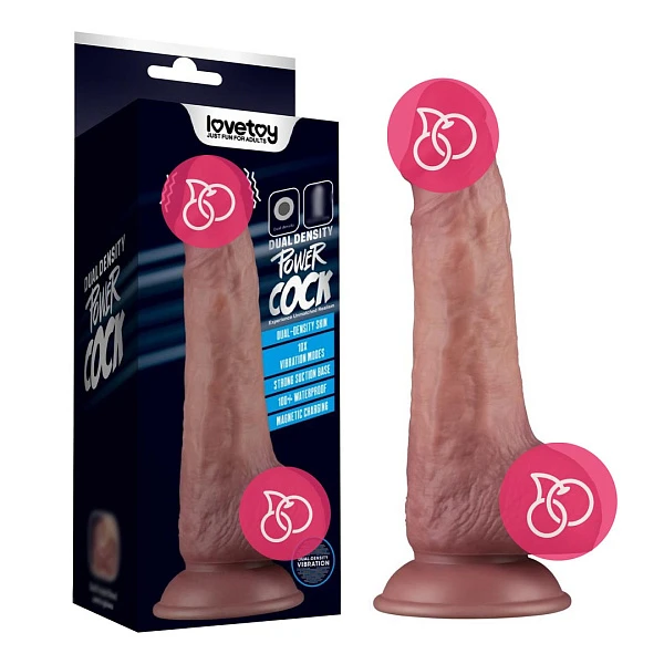 Реалистичный вибратор «Dual Density Power Cock 8.5'»