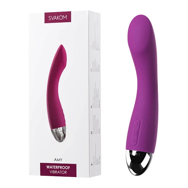 Вибростимулятор «Amy» со стимуляцией точки G, фиолетовый