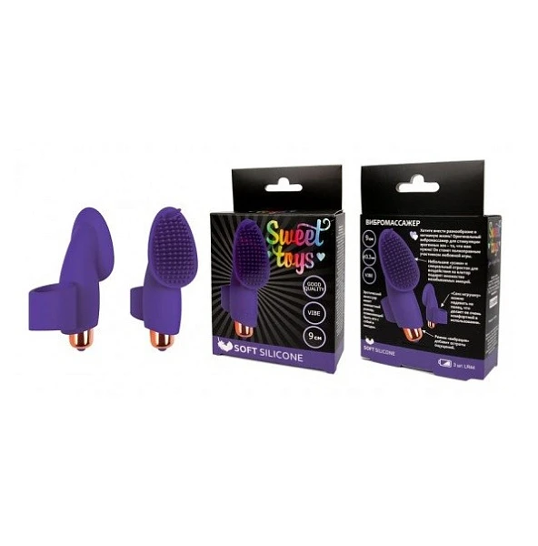 Вибронасадка на палец «Sweet Toys», фиолетовая