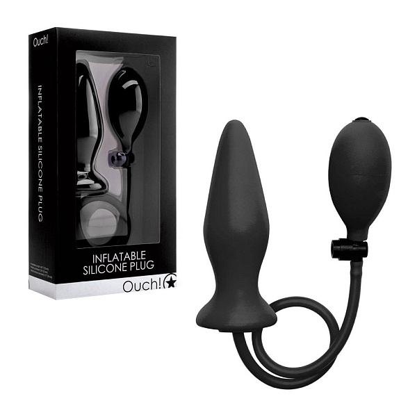 Расширяющаяся анальная пробка «Inflatable Silicone Plug»