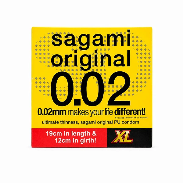 Полиуретановые презервативы «SAGAMI Original 0.02», размер XL, №1