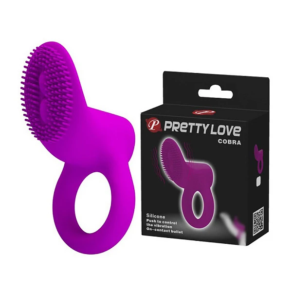 Виброкольцо на пенис «Cobra», фиолетовое