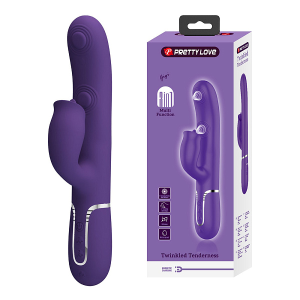 Вибратор-кролик «Gigi» с пульсирующими точками