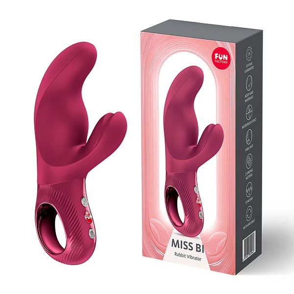 Вибратор «Miss Bi» бордовый