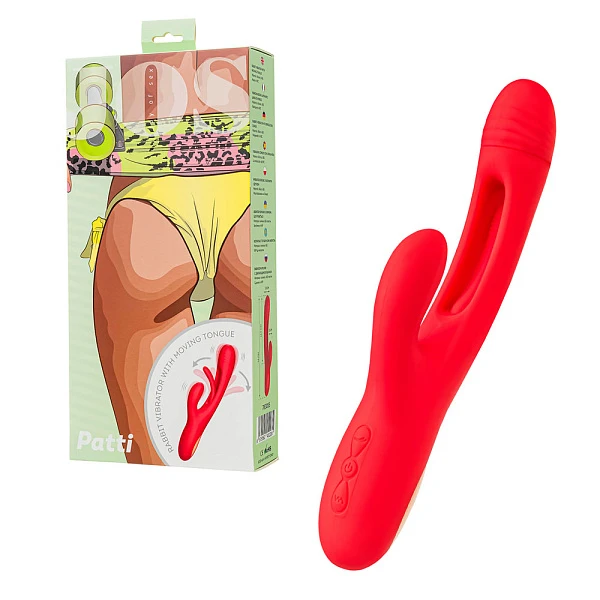 Вибратор-кролик с двигающимся язычком «JOS Patti»