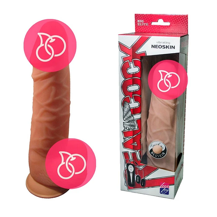 Реалистичный вибратор-гигант «RealCock 10,5"» с пультом изображение №7