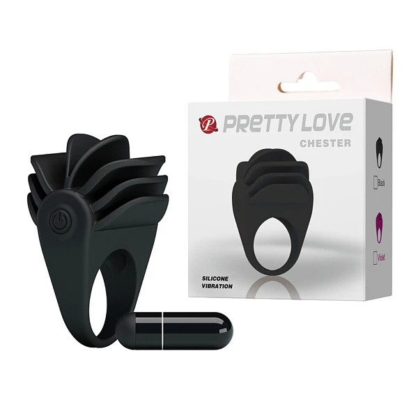 Эрекционное кольцо с вибрацией «Pretty Love Chester»