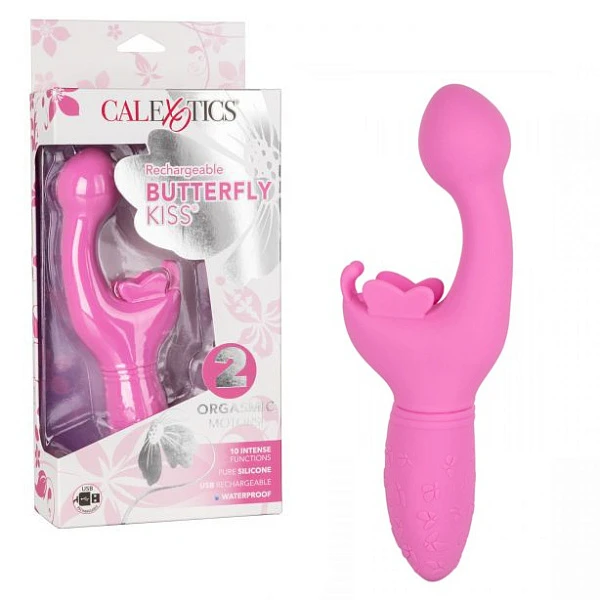 Вибратор-кролик «Rechargeable Butterfly Kiss», розовый