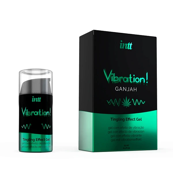 Жидкий вибратор «Vibration! Ganjah», интимный гель со вкусом травы, 15 мл