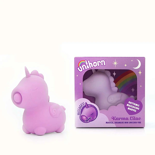 Вибромассажер «Karma Lilac» с функцией пульсации, фиолетовый