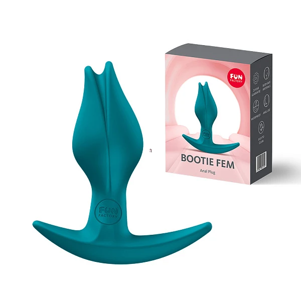Анальная пробка «Bootie Fem» зеленая
