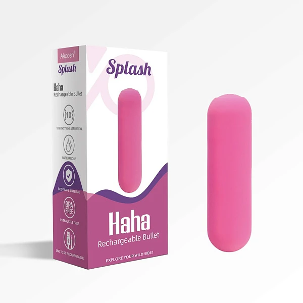 Вибропуля «Splash Haha», розовая