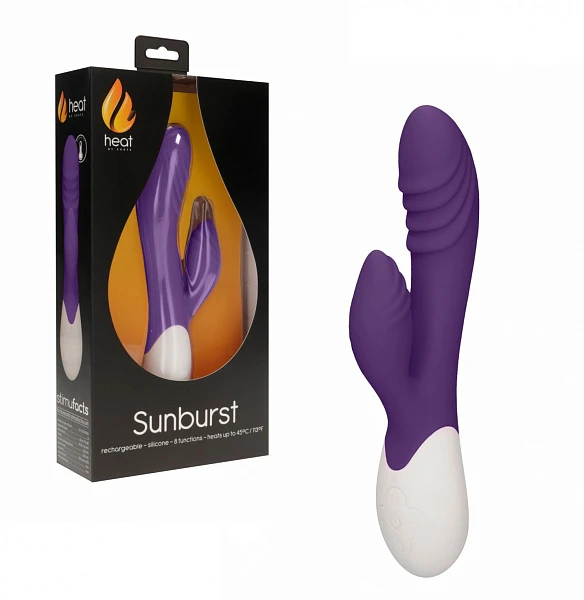 Вибромассажер-кролик с функцией нагрева «Sunburst», фиолетовый
