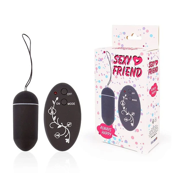 Виброяйцо «Sexy Friend» с пультом, черное
