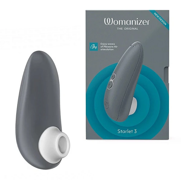 Бесконтактный клиторальный стимулятор «Womanizer Starlet 3», серый