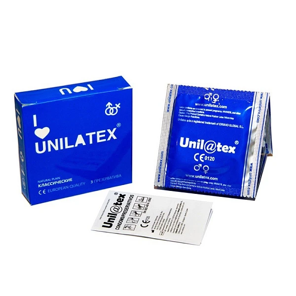 Презервативы UNILATEX Natural Plain классические 3 шт.