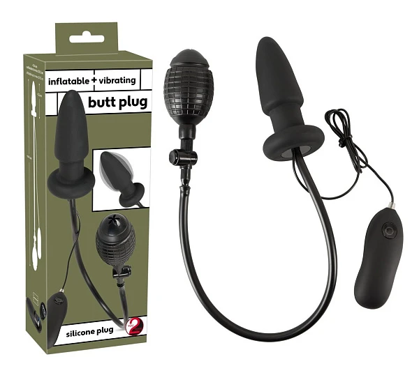 Надувная анальная вибропробка «You2Toys» с пультом