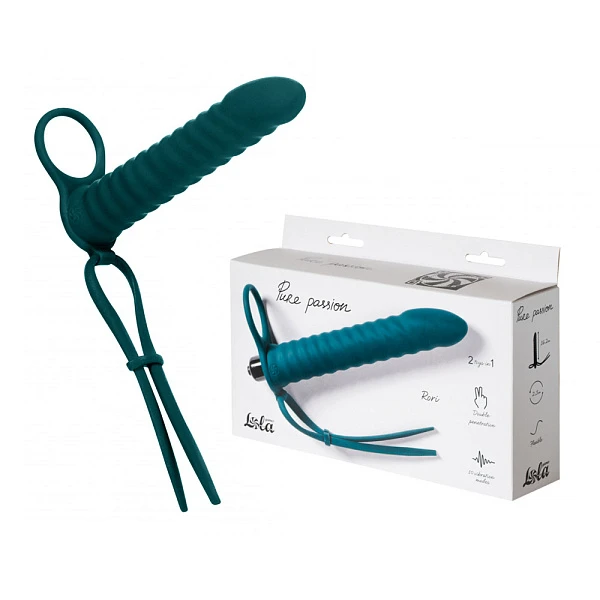 Вибронасадка для двойного проникновения «Pure Passion Rori Green»