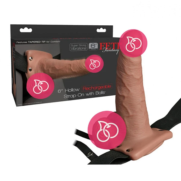 Полый стимулятор на ремне «Hollow Rechargeable Series 6»