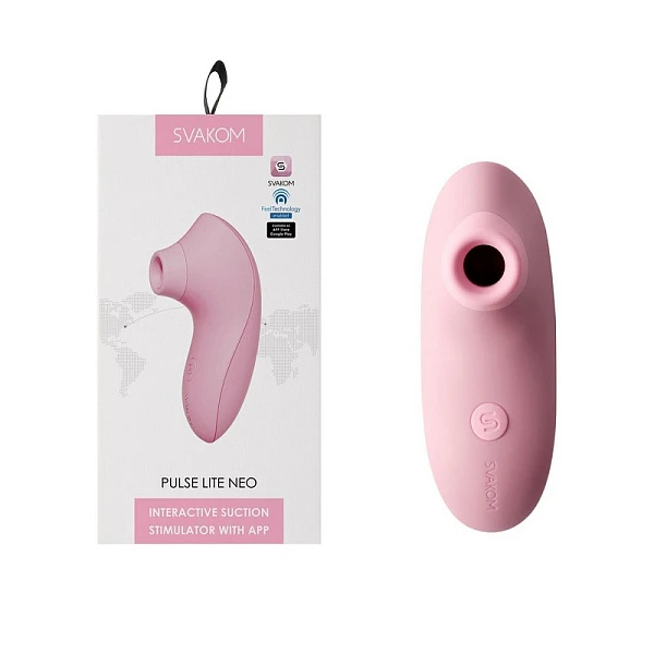 Вакуумно-волновой стимулятор «Pulse Lite Neo», розовый