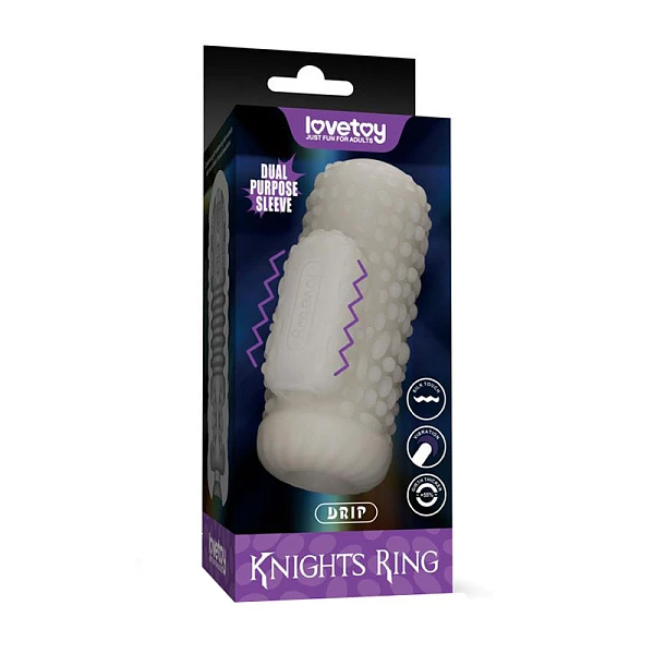 Мастурбатор-насадка «Knights Ring Drip» с вибрацией