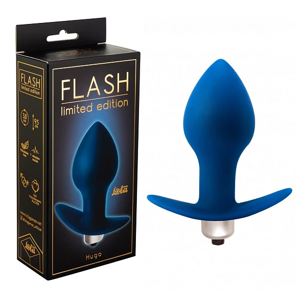 Анальная пробка с вибрацией «Flash Hugo»