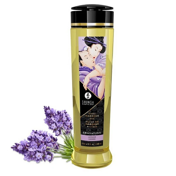 Массажное масло для тела Shunga «Чувственная лаванда», 240 мл