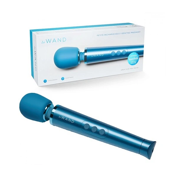 Мини-вибромассажер «Le Wand Petite» c 6 режимами, лазурный