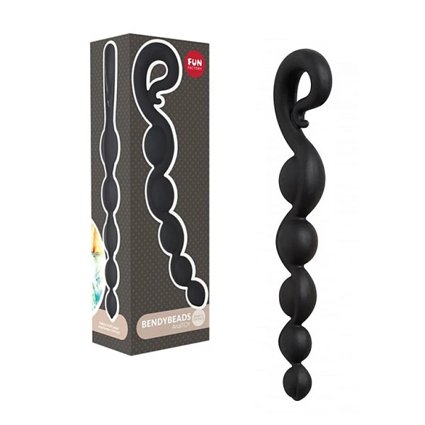 Анальная цепочка «Bendybeads», черная