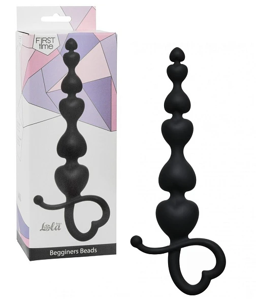 Анальная цепочка «Begginers Beads», черная