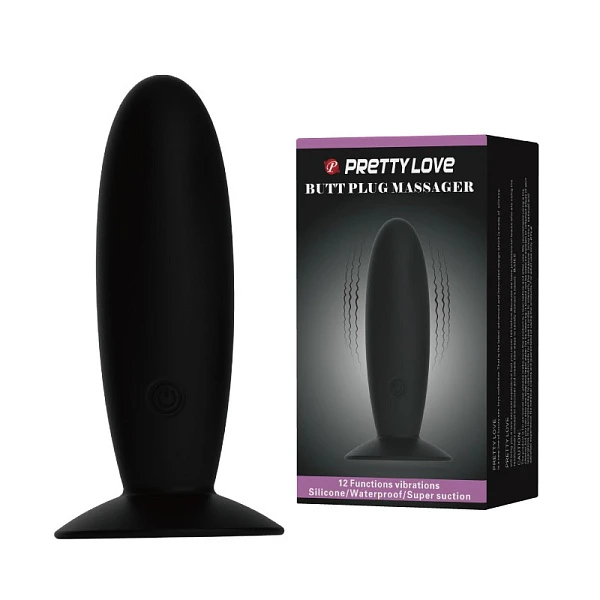Анальная пробка с вибрацией «But Plug Massager» перезаряжаемая