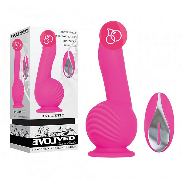 Реалистичный вибратор «Evolved BALLISTIC» с пультом