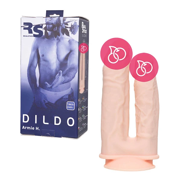 Двойной фаллоимитатор «RealStick Silicone Armie H»