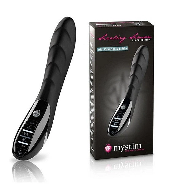 Вибростимулятор «Mystim Sizzling Simon - Black Edition» с электростимуляцией