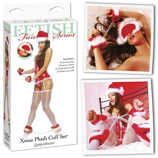 Новогодний БДСМ-набор «Xmas Plush Cuff Set»