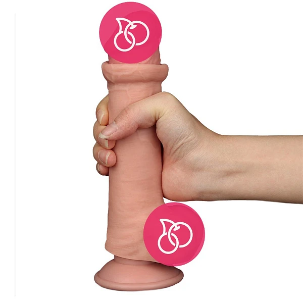 Фаллоимитатор «Sling-skin Dong 8.0"» с подвижной кожей на съемной присоске