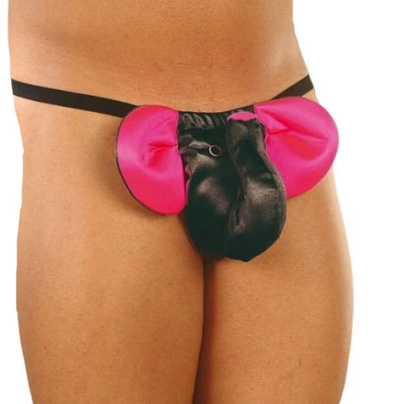 Мужские стринги «Слоник» (S/L), черный