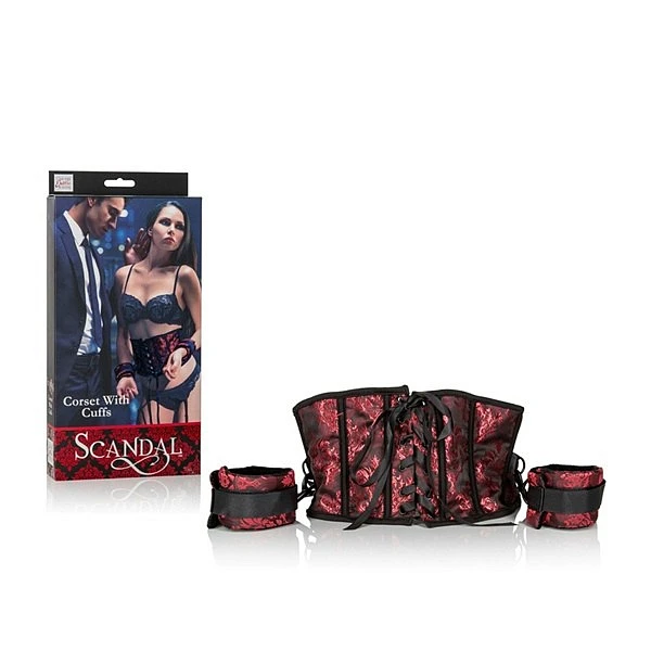 Корсет с наручниками «Scandal Corset with Cuffs»