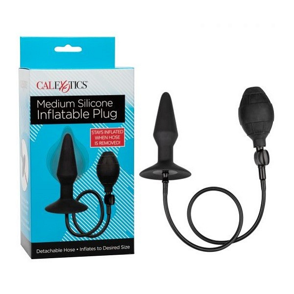 Расширяющаяся анальная пробка «Silicone Inflatable Plug»