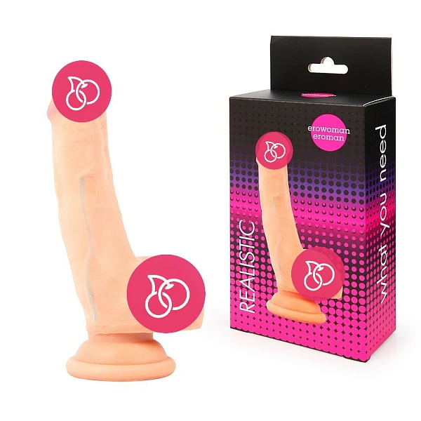 Реалистичный фаллоимитатор на присоске «Erowoman»