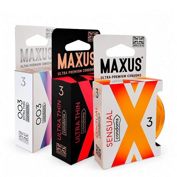 Чувственный набор «Maxus» 3 упаковки по 3 шт