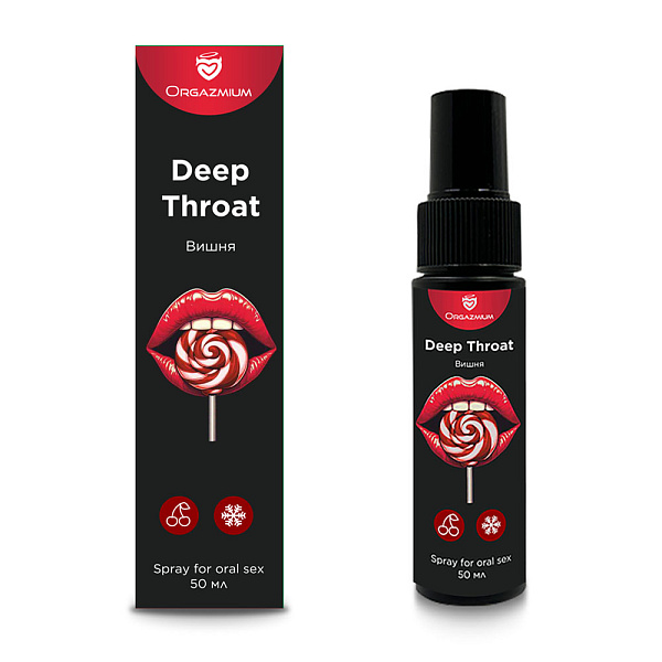 Спрей для орального секса «Deep Throat» со вкусом вишни, 50 мл