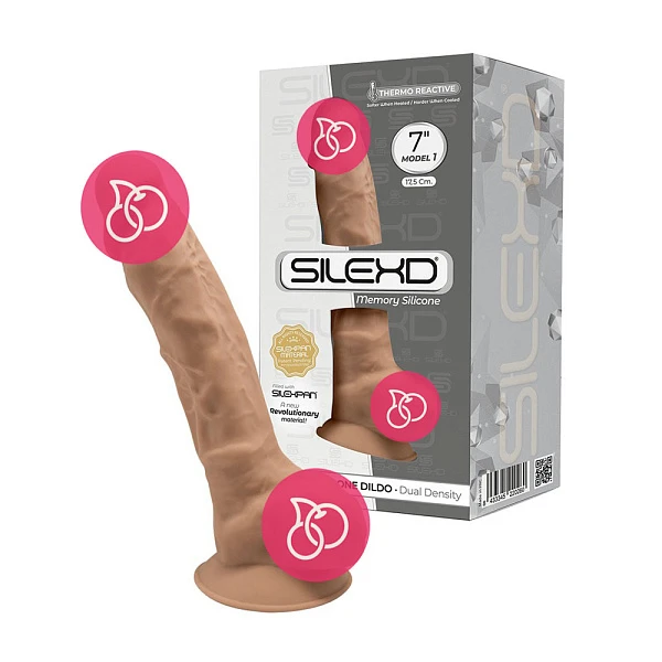 Фаллоимитатор на присоске «SileXD Model 1» 7", смуглый