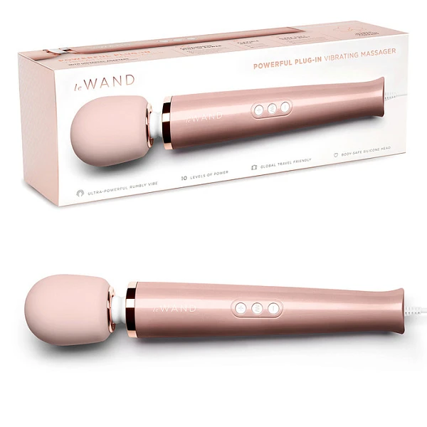 Проводной вибромассажер "Le Wand rose gold" с 10 скоростями