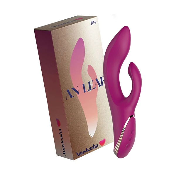 Вибратор-кролик «AN Leaf» с функцией манящего движения