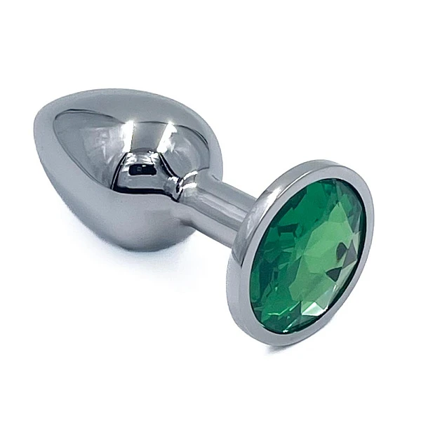 Анальная пробка «LaViba» с зеленым кристаллом