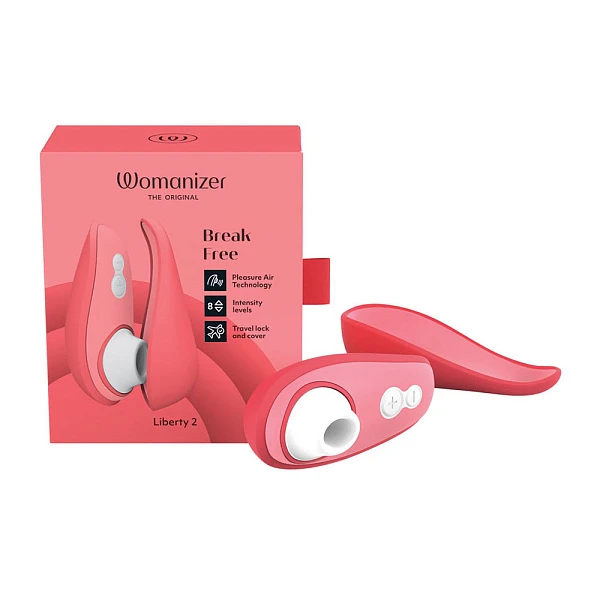Бесконтактный клиторальный стимулятор «Womanizer Liberty 2», розовый
