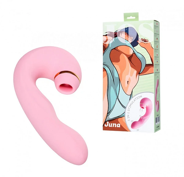 Вибратор с вакуумной стимуляцией клитора «JOS Juna»